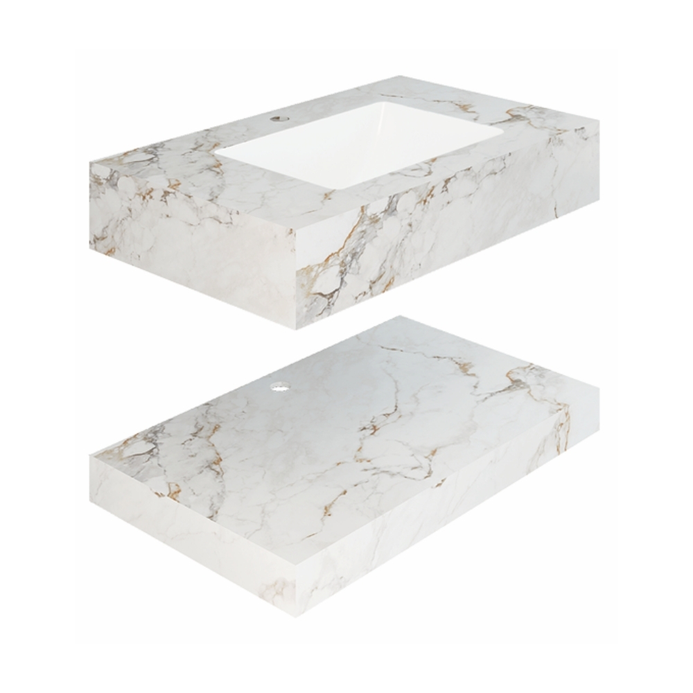 Chậu lavabo âm bàn đá 2 tầng Viglacera VA6-9GP01