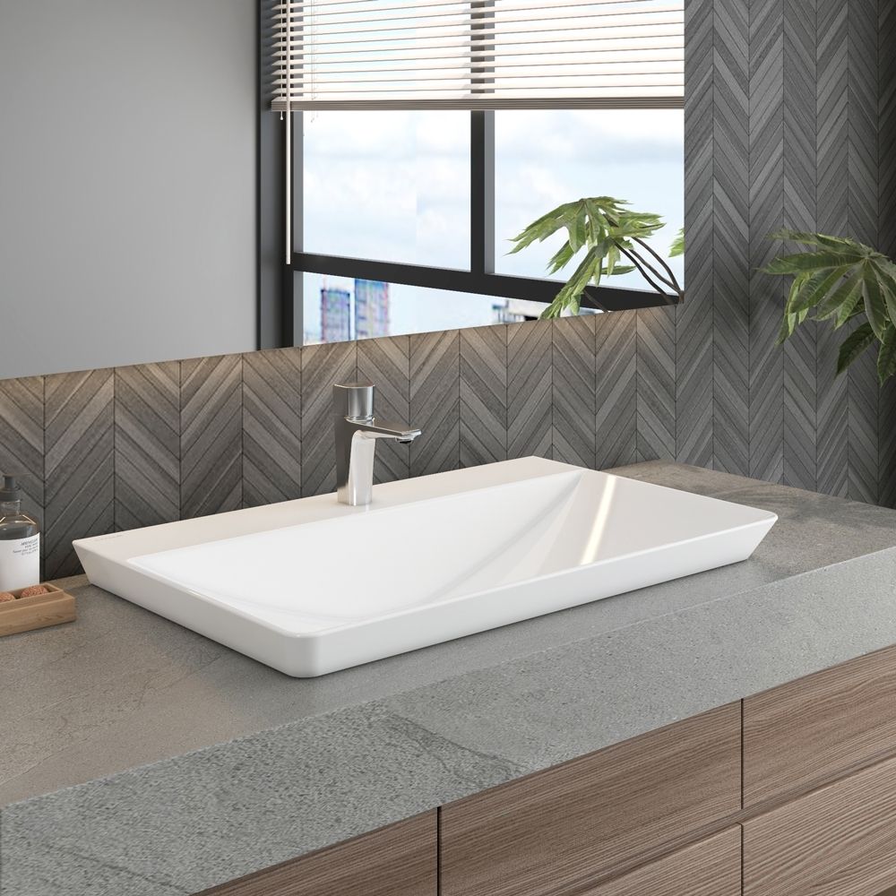 Chậu lavabo đặt bàn Viglacera CB68 - 9