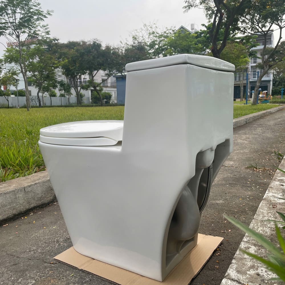 Bồn cầu 1 khối nắp êm Viglacera V823 (+ vòi xịt VG826) - 7
