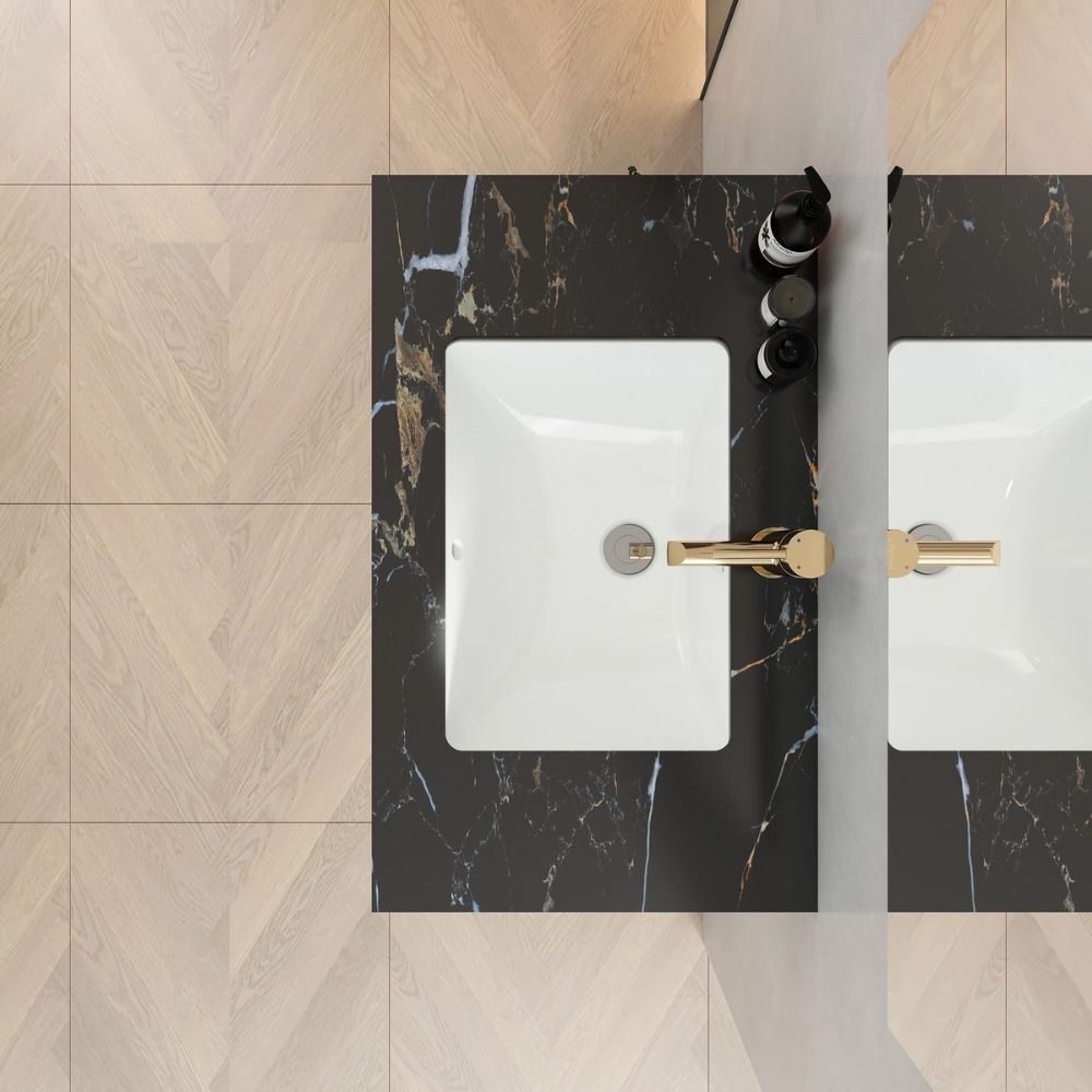 Chậu lavabo âm bàn đá 2 tầng Viglacera VI12-9GP01 - 10