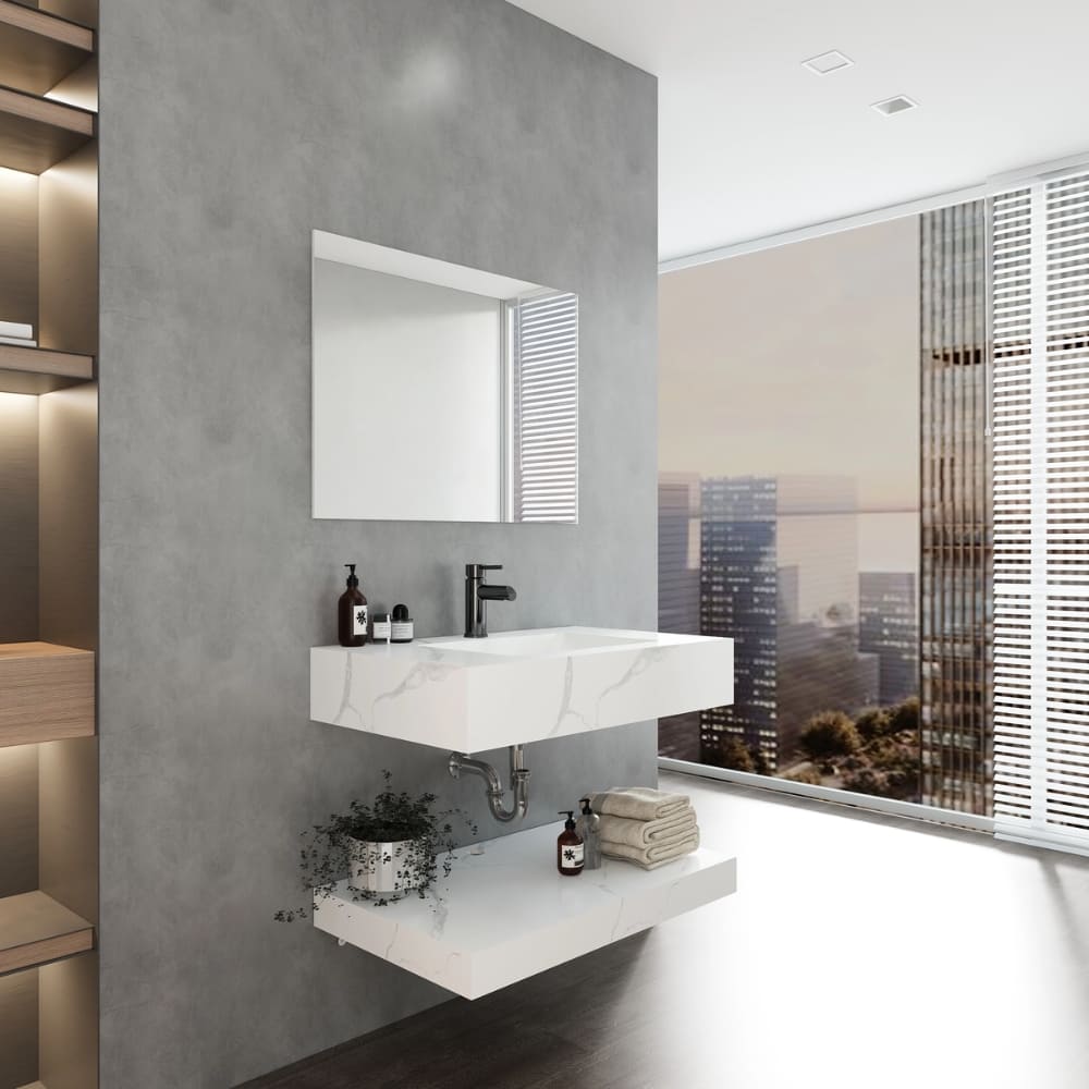 Chậu lavabo âm bàn đá 2 tầng Viglacera NY51-9GP01 - 3