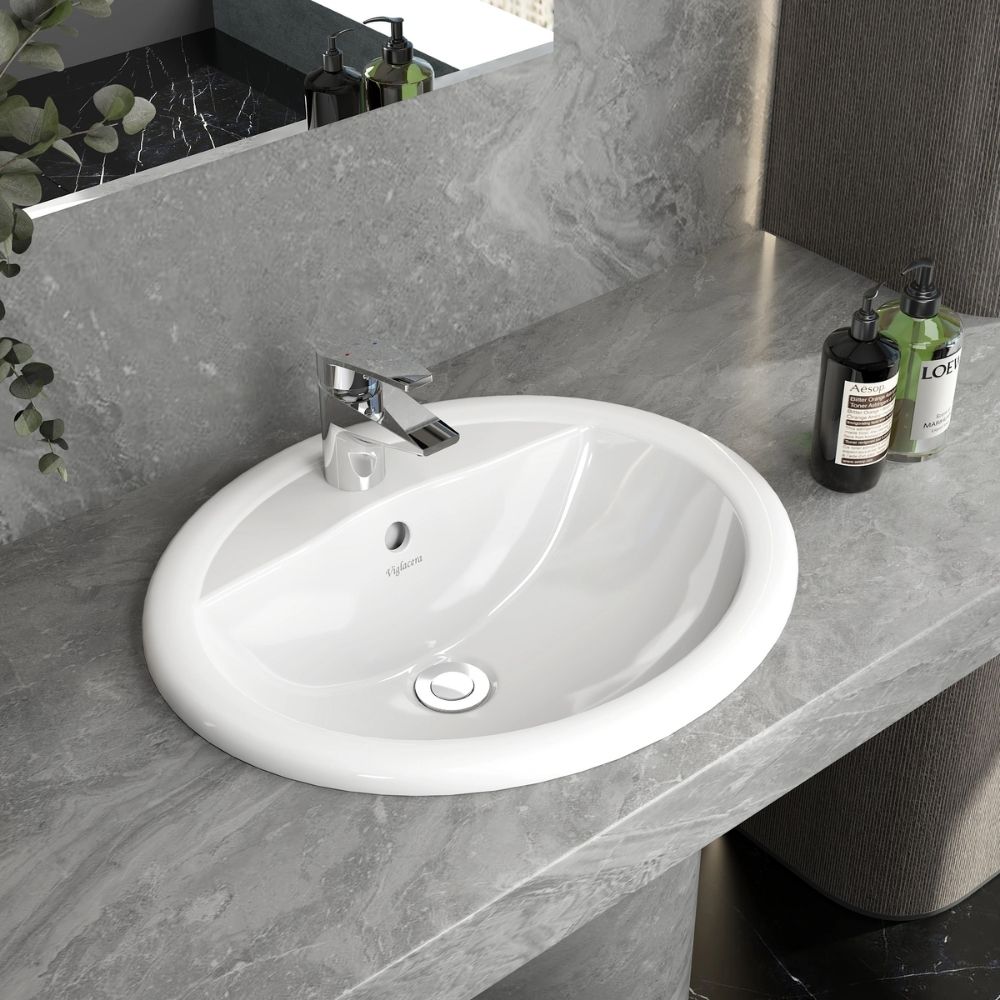 Chậu lavabo dương vành Viglacera CD1 - 4