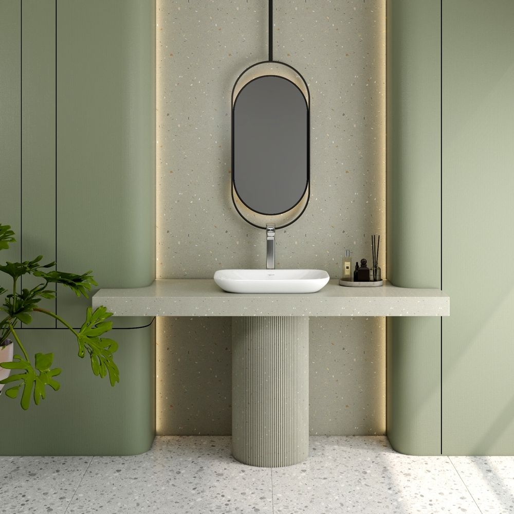Chậu lavabo đặt bàn Viglacera V28 - 3