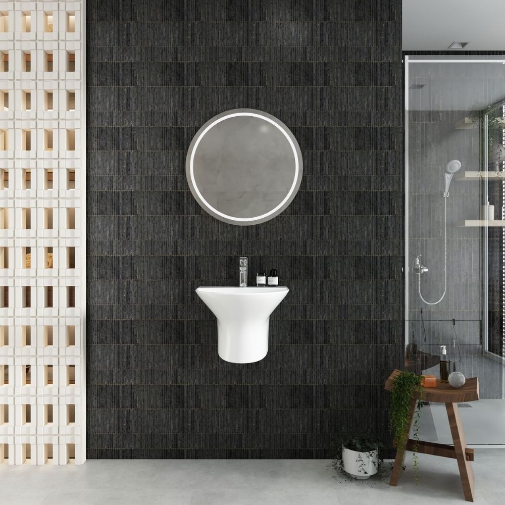 Chậu rửa lavabo treo tường Viglacera V63 liền khối - 4