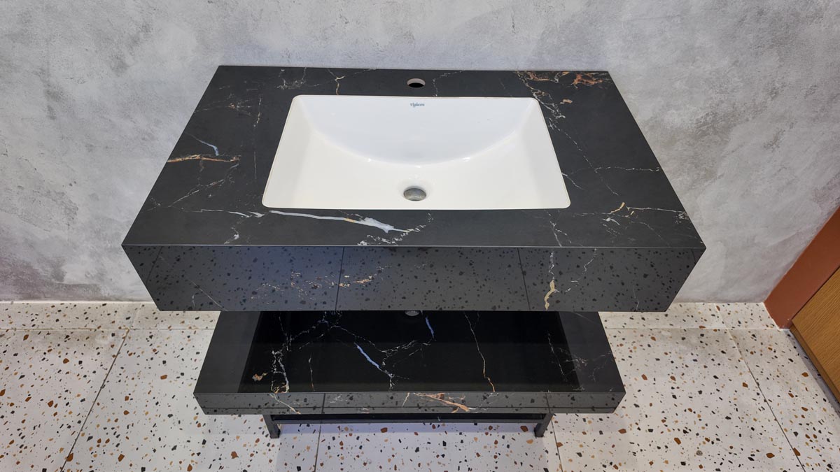 Chậu lavabo âm bàn đá 2 tầng Viglacera VI12-9GP01 - 2
