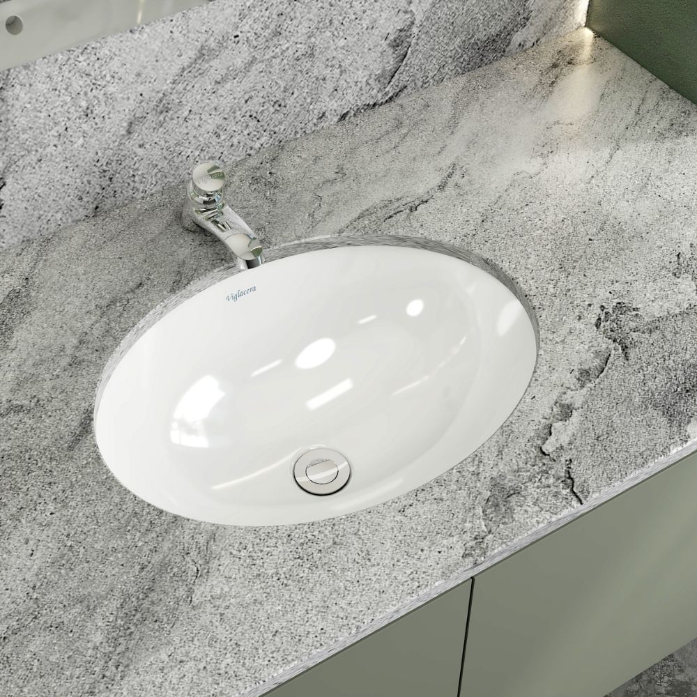 Chậu rửa mặt lavabo âm bàn Viglacera CA2 - 4