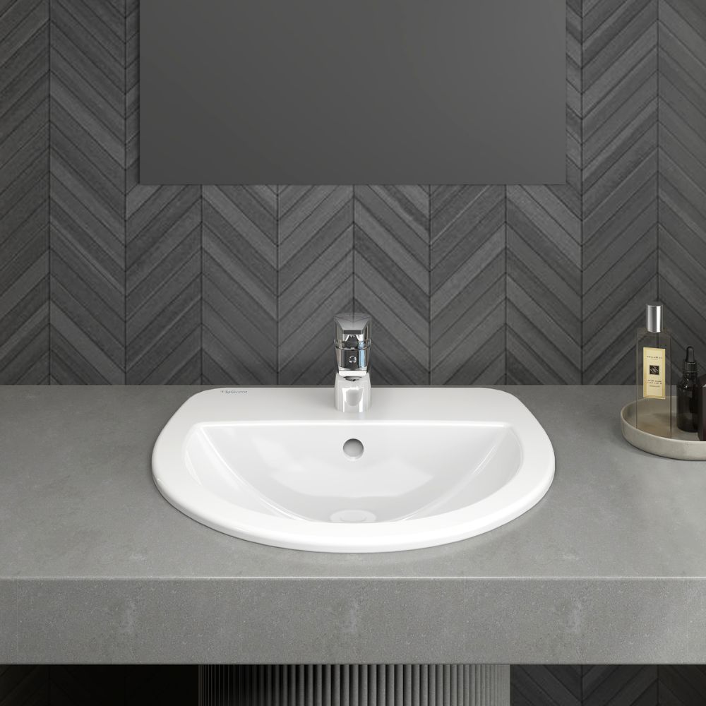Chậu rửa lavabo bán dương bàn Viglacera CD12 - 6