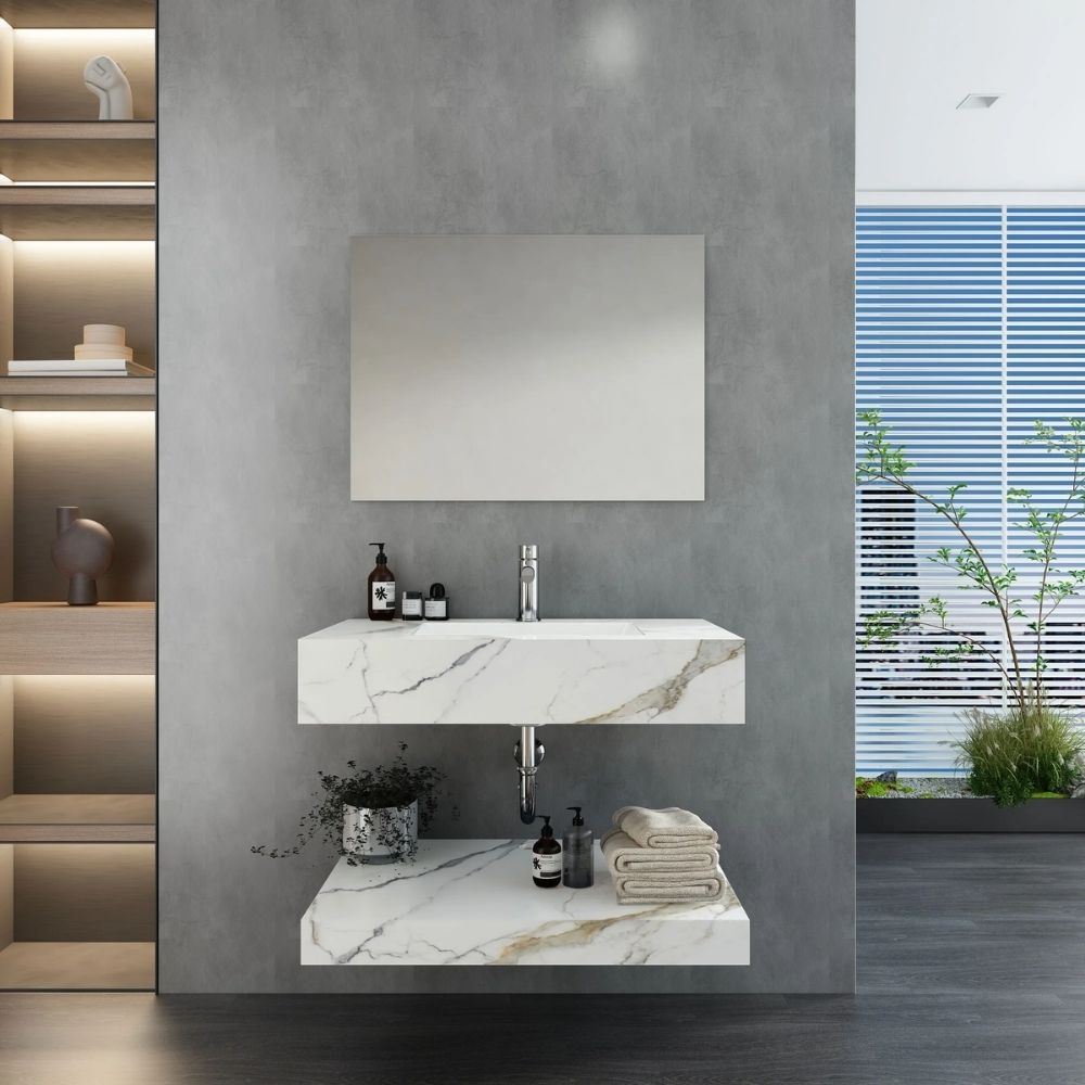 Chậu lavabo âm bàn đá 2 tầng Viglacera PHL-9S01P - 5