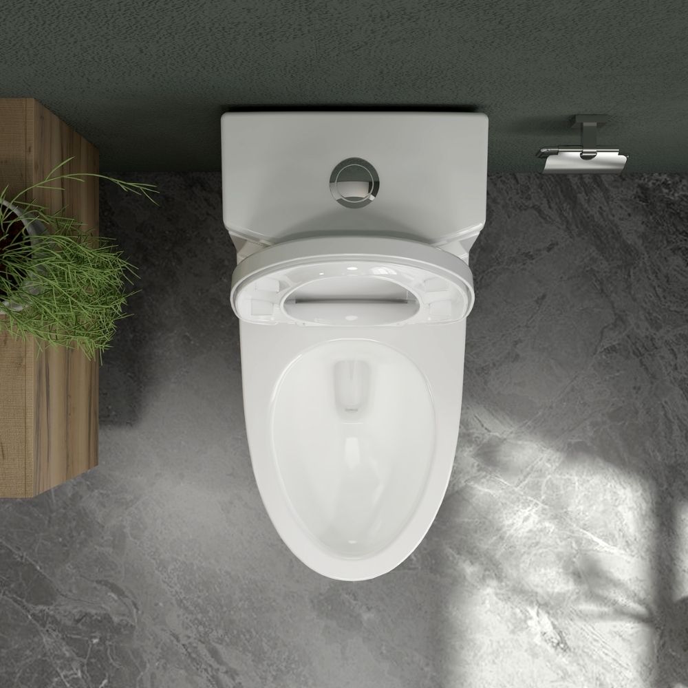 Bồn cầu 1 khối Viglacera V39M nắp êm xả xoáy (+ vòi xịt VG826) - 5