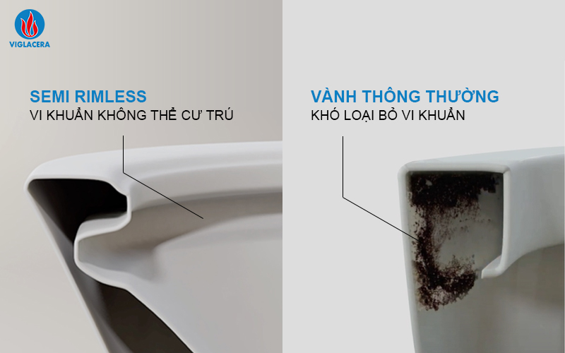 Bồn cầu 1 khối Viglacera Platinum P.11.350 nắp êm - 12