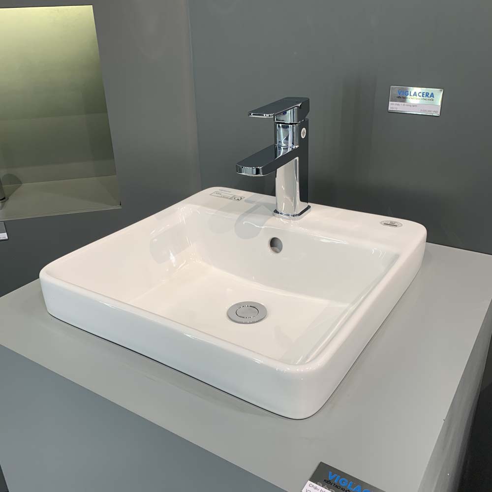 Chậu lavabo đặt bàn Viglacera V24 - 8