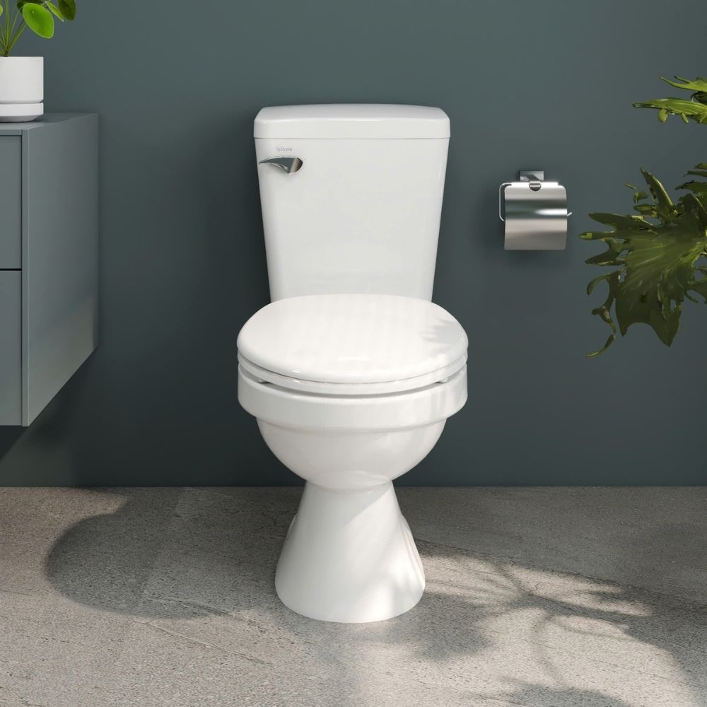 Bồn cầu 2 khối Viglacera VI44 nắp thường (+ lavabo VTL2) - 4