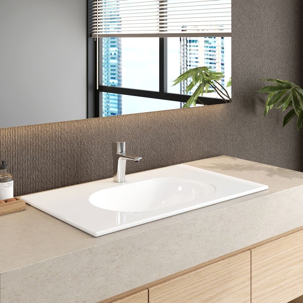 Chậu lavabo đặt bàn Viglacera CB69 - 10