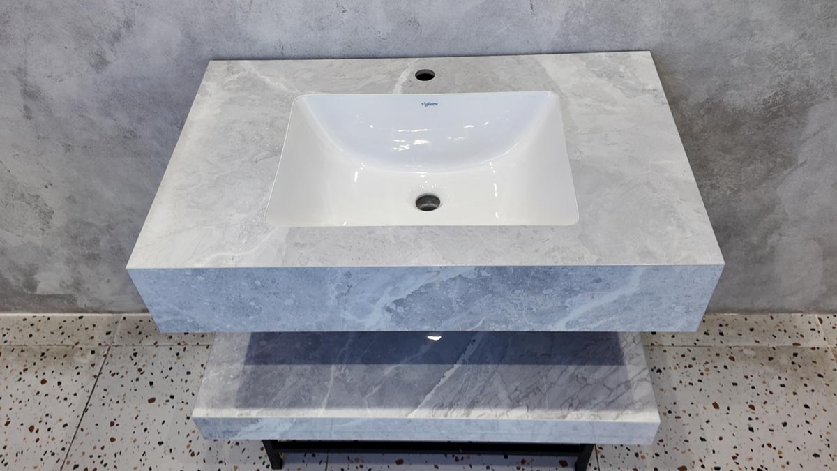 Chậu lavabo âm bàn đá 2 tầng Viglacera US8-9GP01 - 4