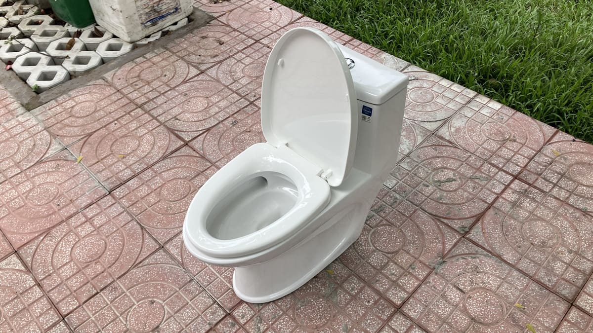 Bồn cầu 1 khối Viglacera V839 nắp êm xả xoáy (+ vòi xịt VG826) - 9