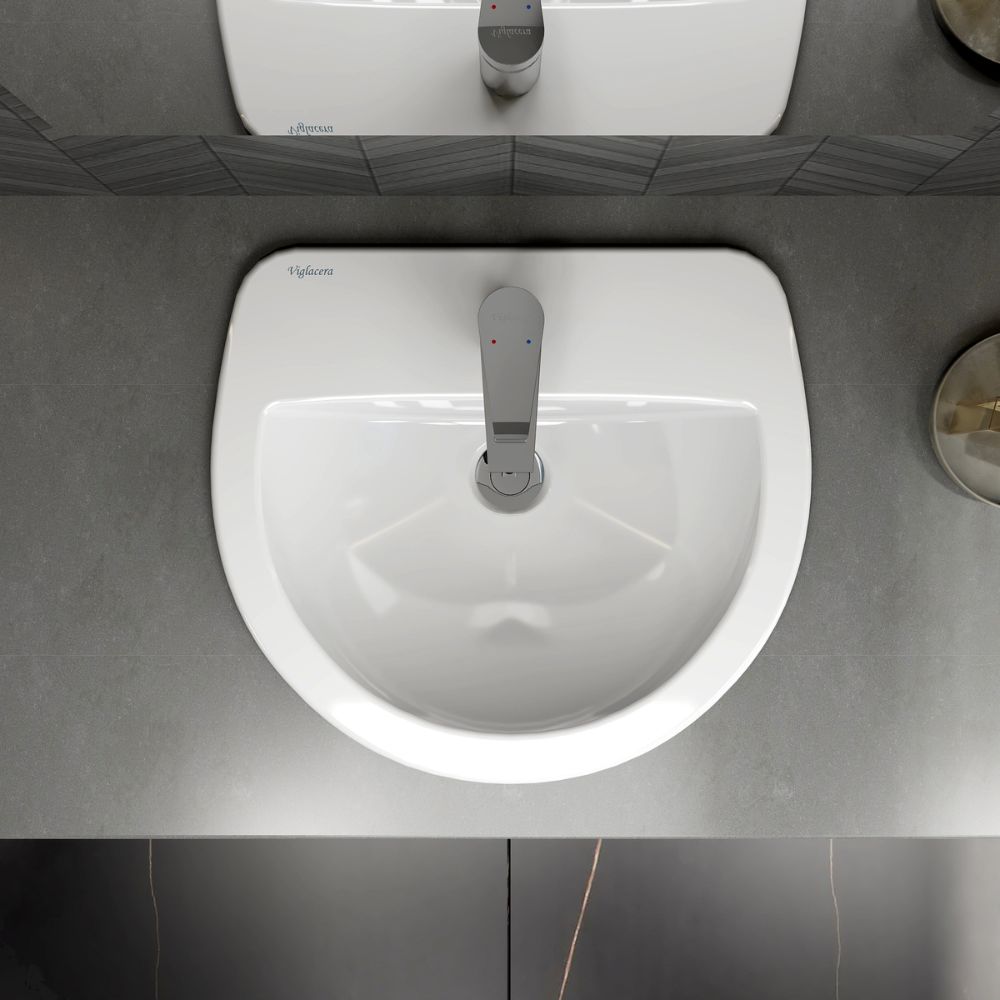Chậu rửa lavabo bán dương bàn Viglacera CD12 - 5