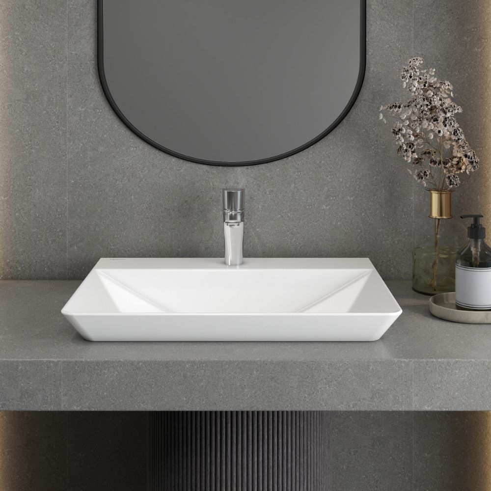 Chậu lavabo đặt bàn Viglacera CB70 - 8