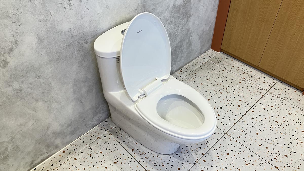 Bồn cầu 1 khối Viglacera V37S nắp êm tráp nhựa con thỏ rời (+ vòi xịt VG826) - 7