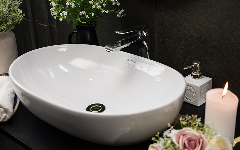 Chậu lavabo đặt bàn Viglacera Platinum P.23.350 - 8