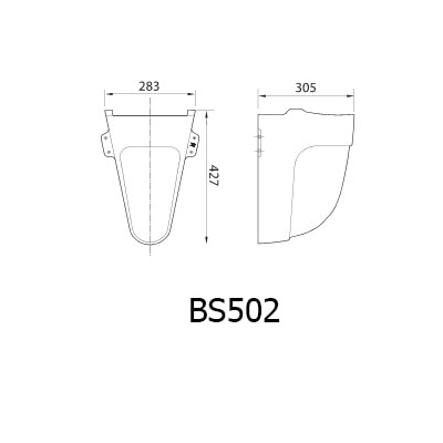 Chân chậu lavabo lửng Viglacera BS502