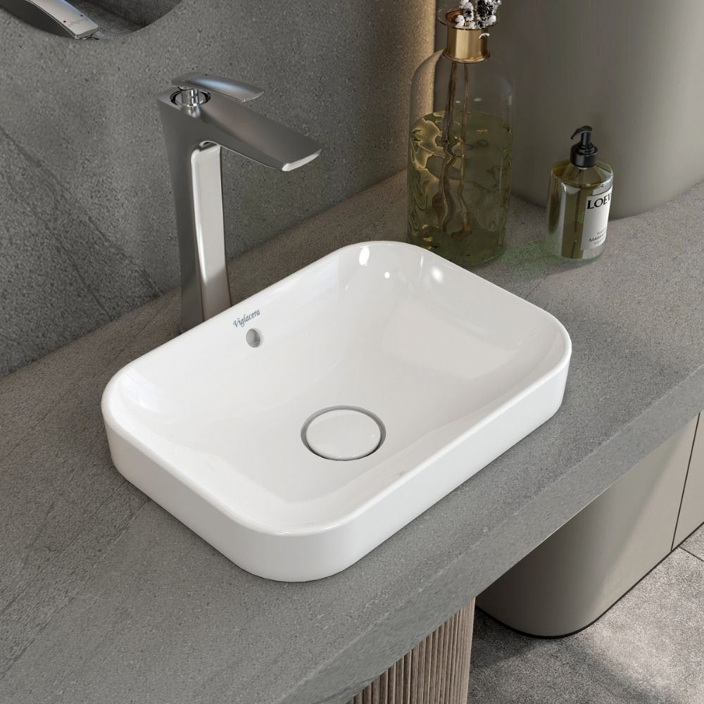 Chậu lavabo đặt bàn Viglacera V27 - 4