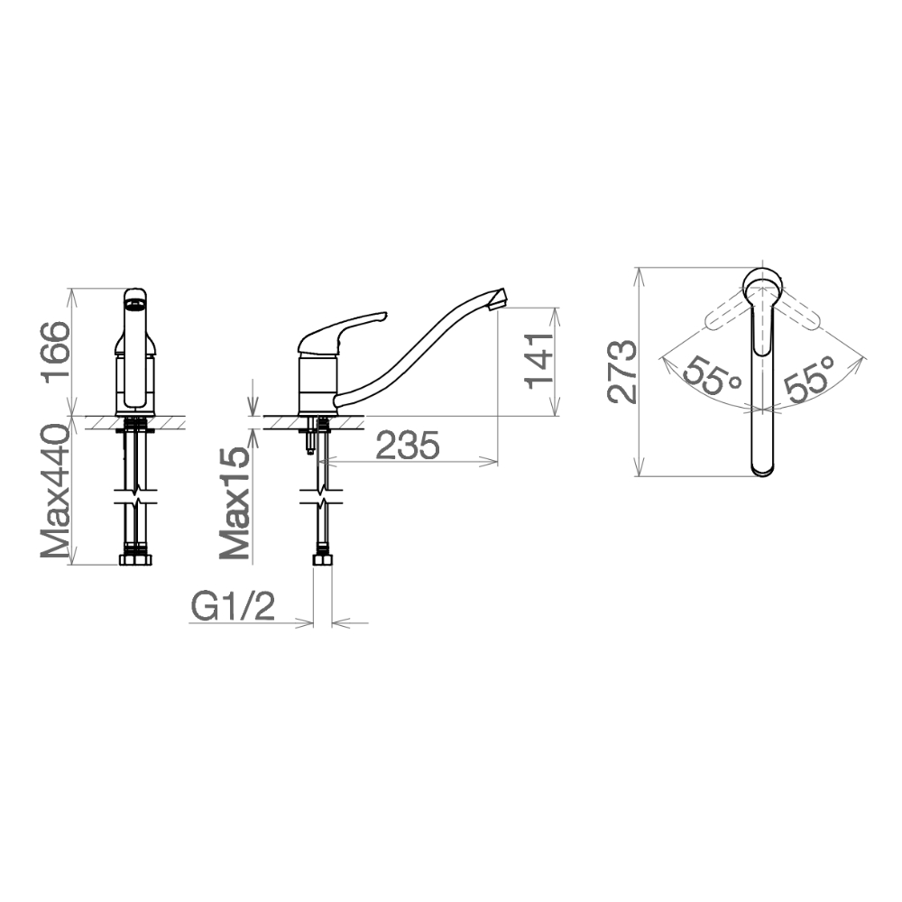 Vòi rửa chén nóng lạnh Viglacera VG714 - 6
