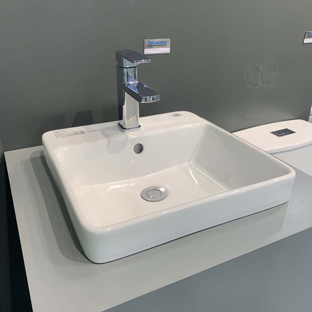 Chậu lavabo đặt bàn Viglacera V24 - 7