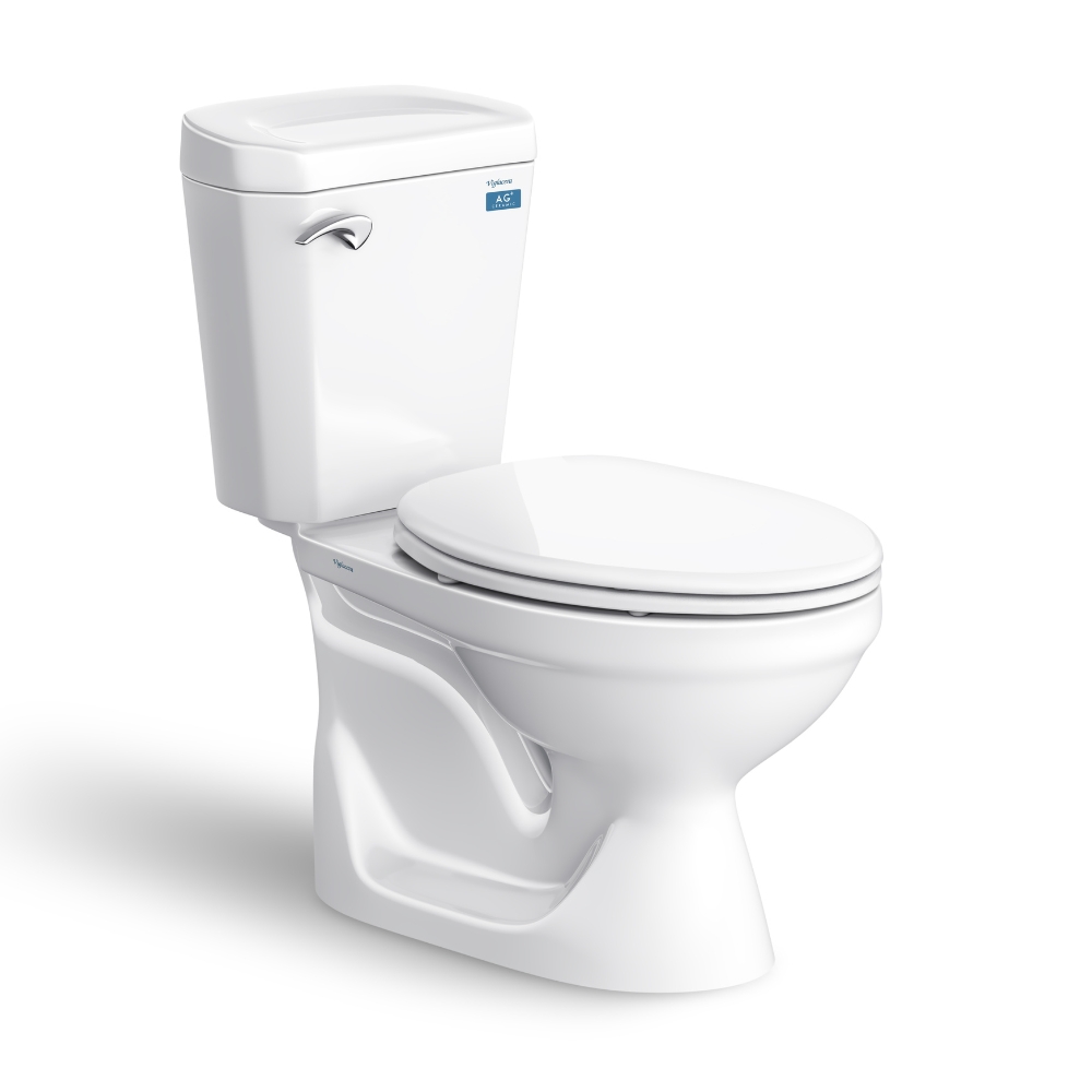 Bồn cầu 2 khối Viglacera VI77 nắp thường (+ lavabo VTL2) - 3