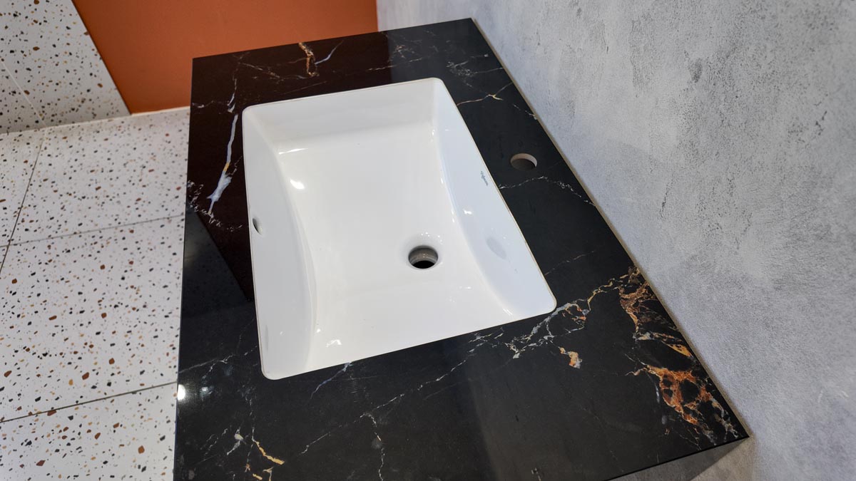 Chậu lavabo âm bàn đá 2 tầng Viglacera VI12-9GP01 - 5