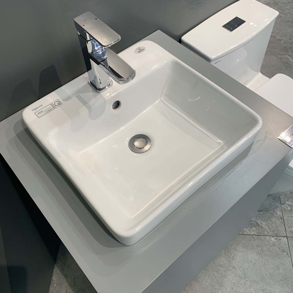 Chậu lavabo đặt bàn Viglacera V24 - 3