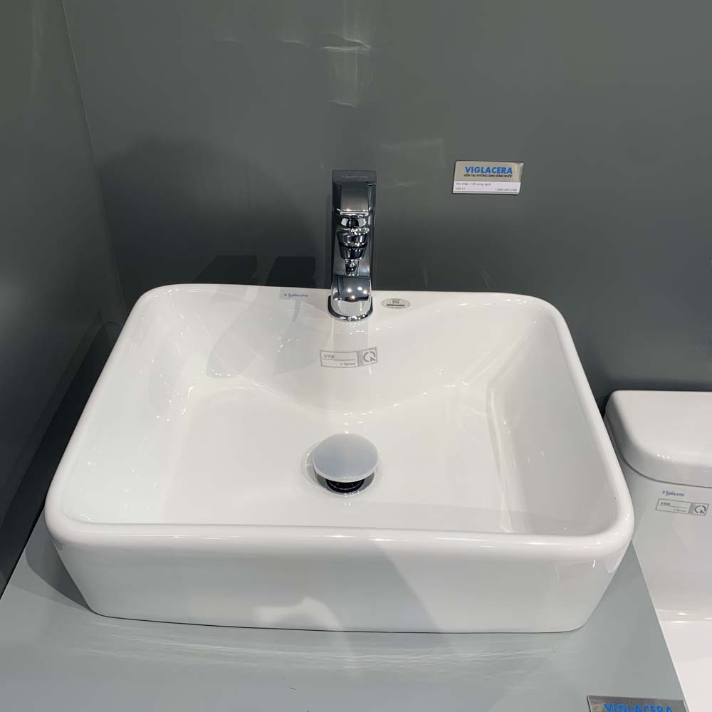 Chậu lavabo đặt bàn Viglacera V72 - 4