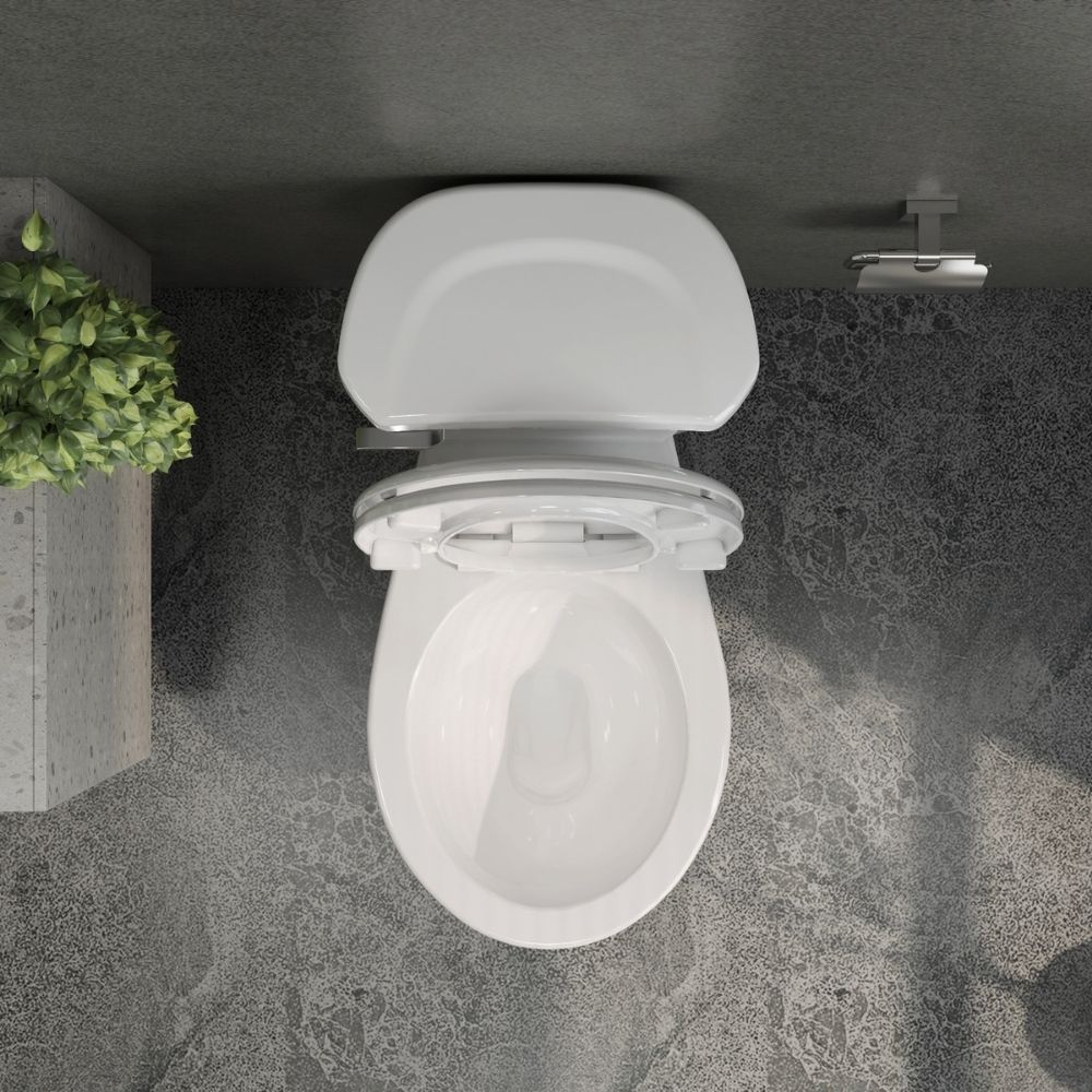 Bồn cầu 2 khối Viglacera VI77 nắp thường (+ lavabo VTL2) - 6