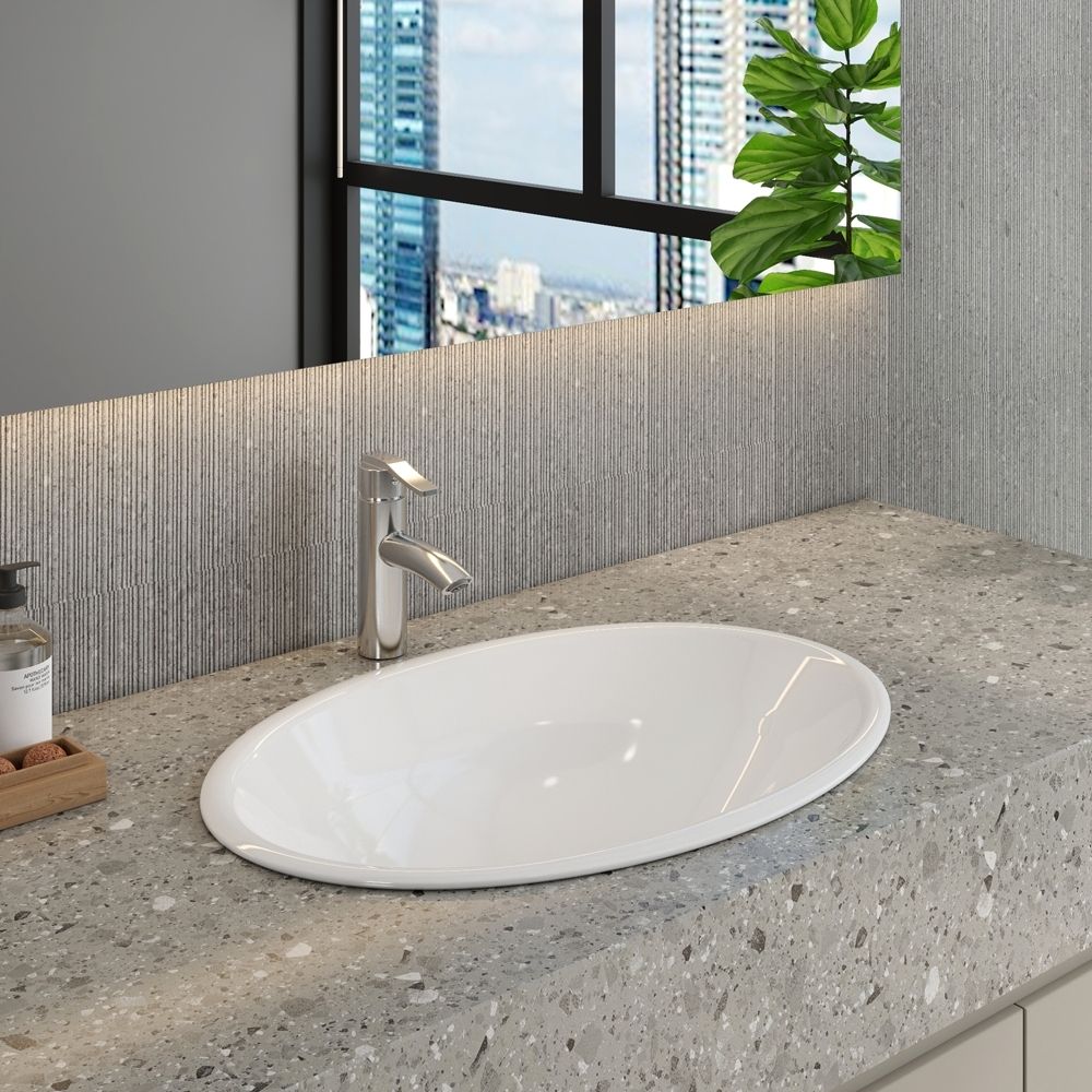Chậu lavabo dương vành Viglacera CD21 - 5