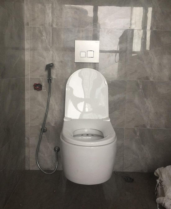 Bồn cầu treo tường Viglacera V55 nắp êm - 3