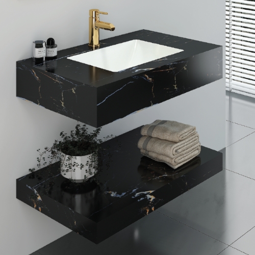 Chậu lavabo âm bàn đá 2 tầng Viglacera VI12-9GP01 - 7