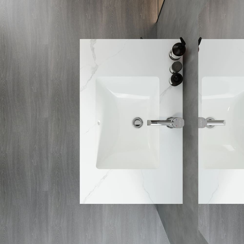 Chậu lavabo âm bàn đá 2 tầng Viglacera NY51-9GP01 - 6