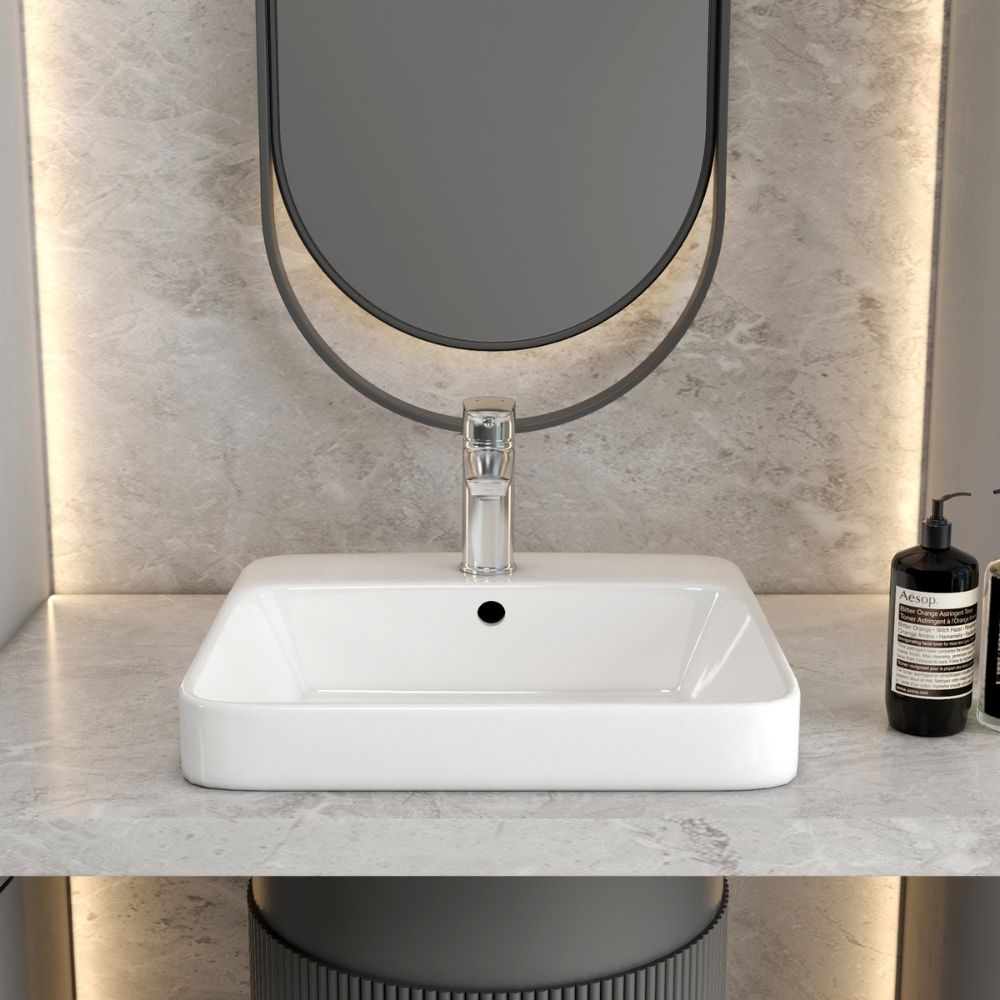 Chậu lavabo đặt bàn Viglacera V24 - 11