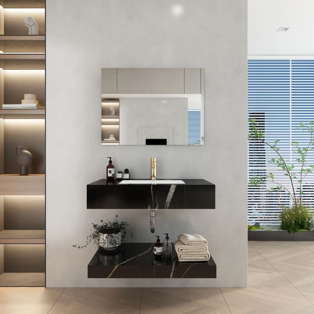 Chậu lavabo âm bàn đá 2 tầng Viglacera VI11-9GP01 - 5