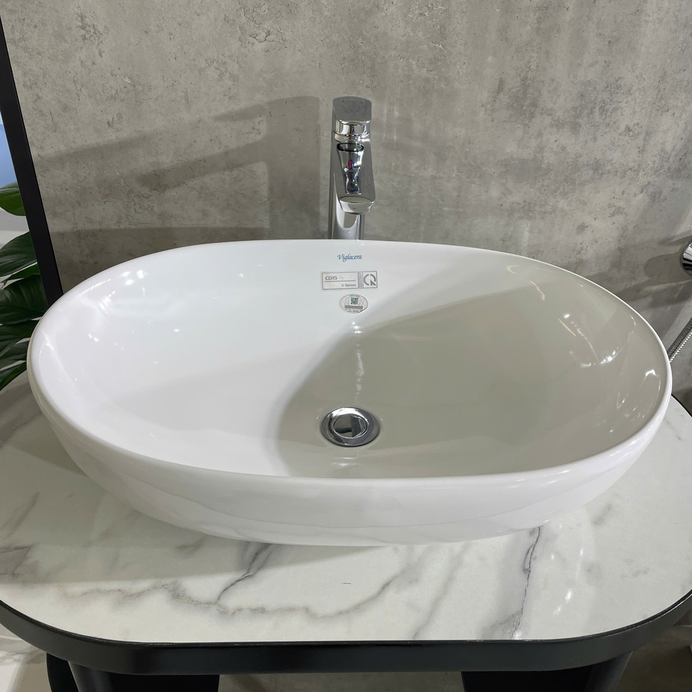 Chậu lavabo đặt bàn Viglacera CD15 - 4