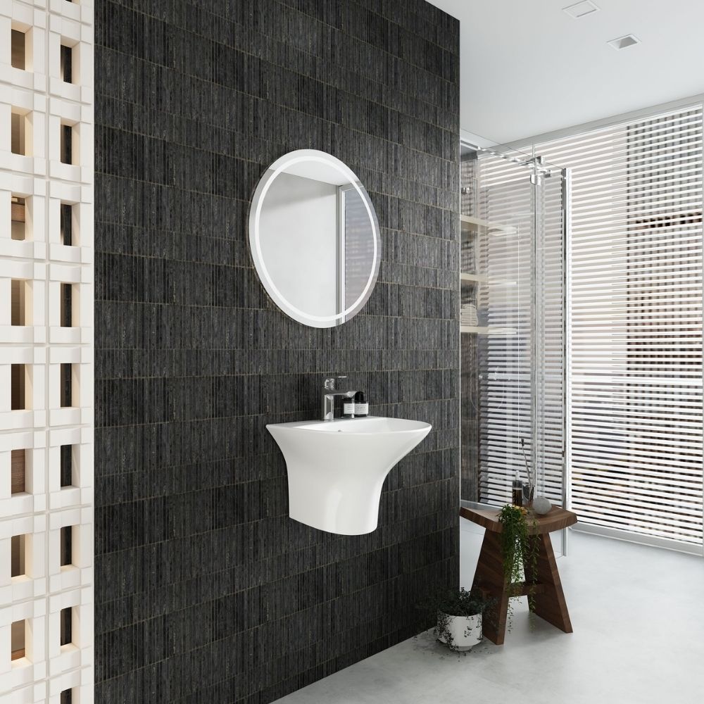 Chậu rửa lavabo treo tường Viglacera V63 liền khối - 3