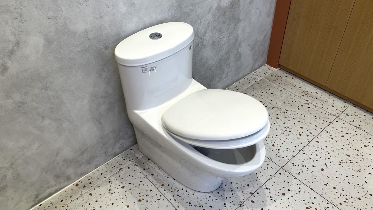 Bồn cầu 1 khối Viglacera V37S nắp êm tráp nhựa con thỏ rời (+ vòi xịt VG826) - 10
