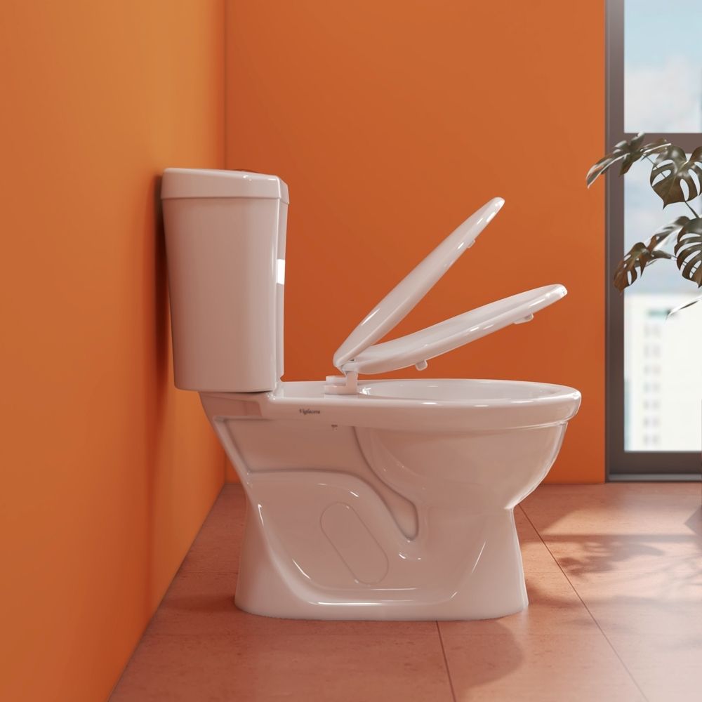 Bồn cầu 2 khối Viglacera VI28 nắp thường (+ lavabo VTL2) - 6