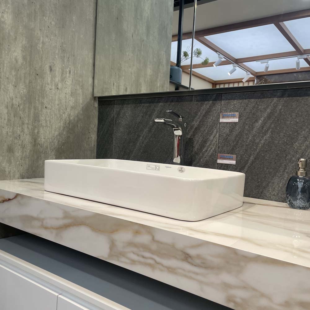 Chậu lavabo đặt bàn Viglacera CM01 - 5