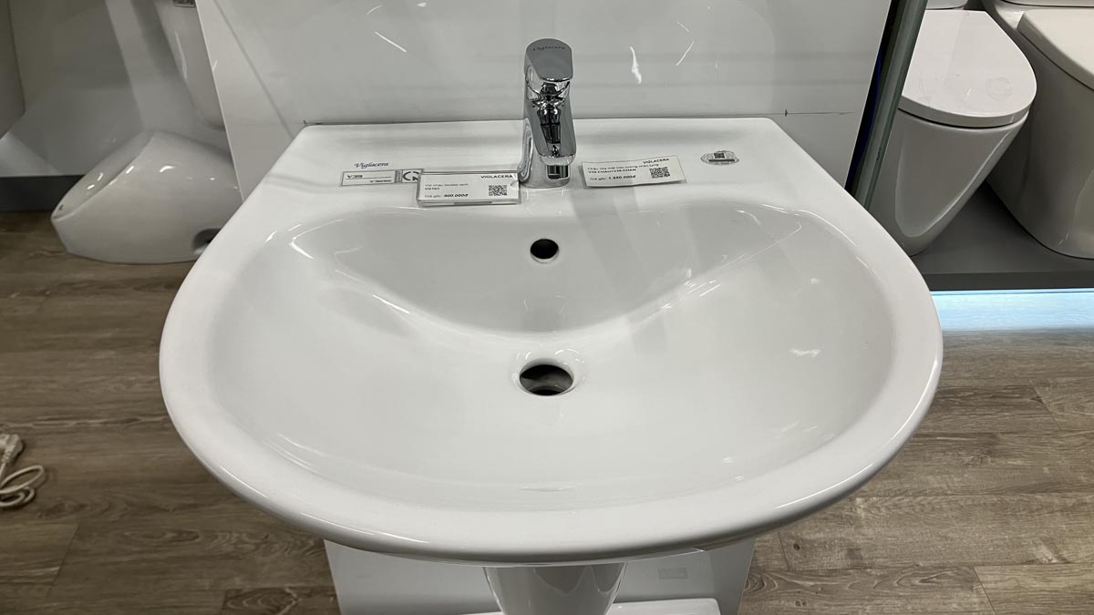 Chậu rửa lavabo treo tường Viglacera V39 - 4