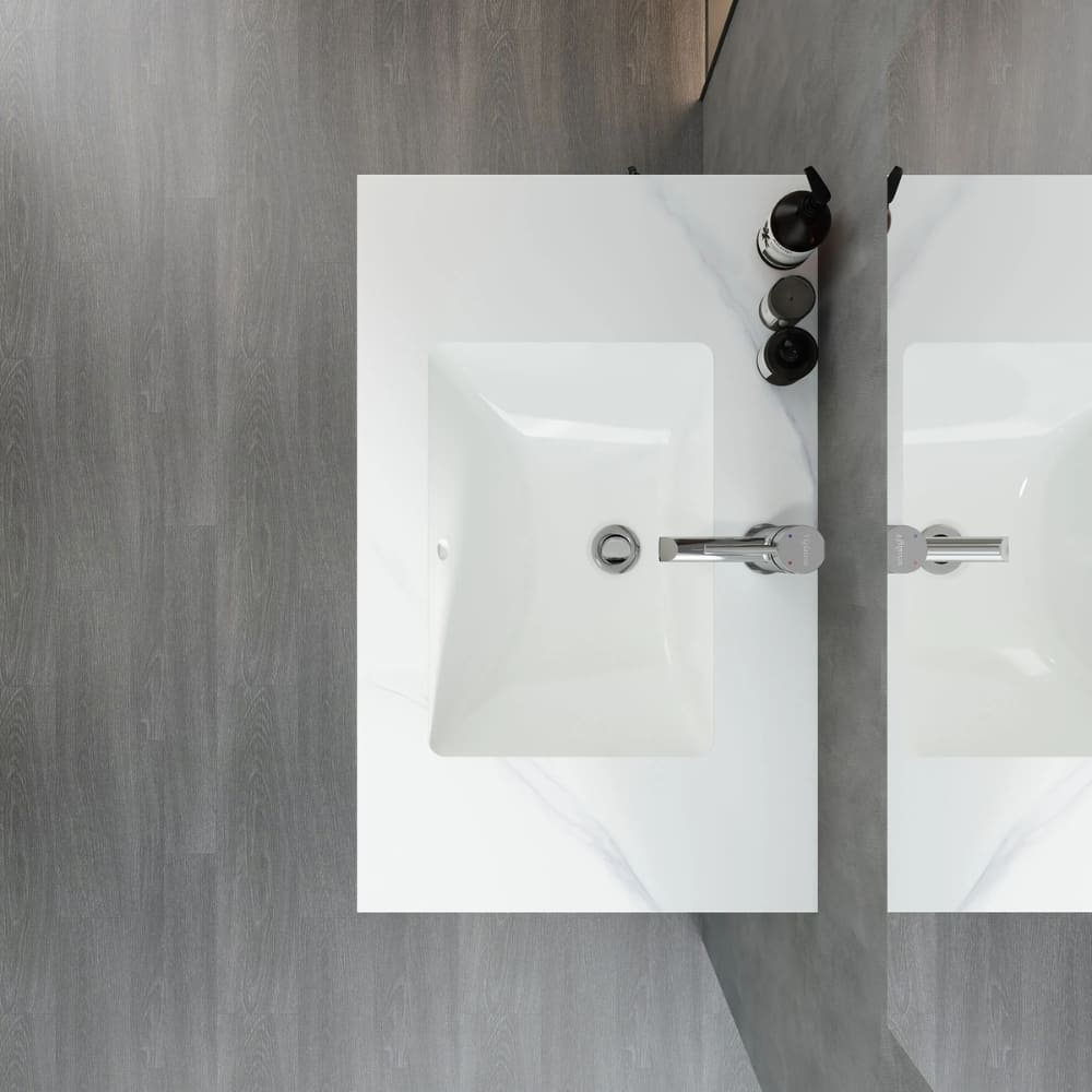 Chậu lavabo âm bàn đá 2 tầng Viglacera UA2-9GP01 - 5