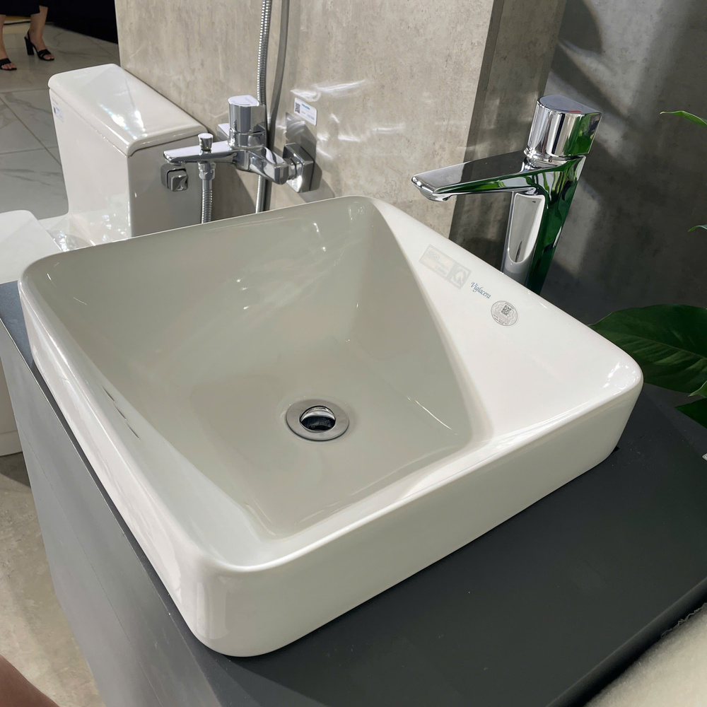 Chậu lavabo dương vành Viglacera CD20 - 5