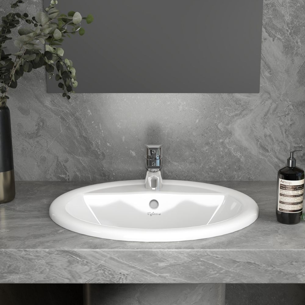 Chậu lavabo dương vành Viglacera CD1 - 5