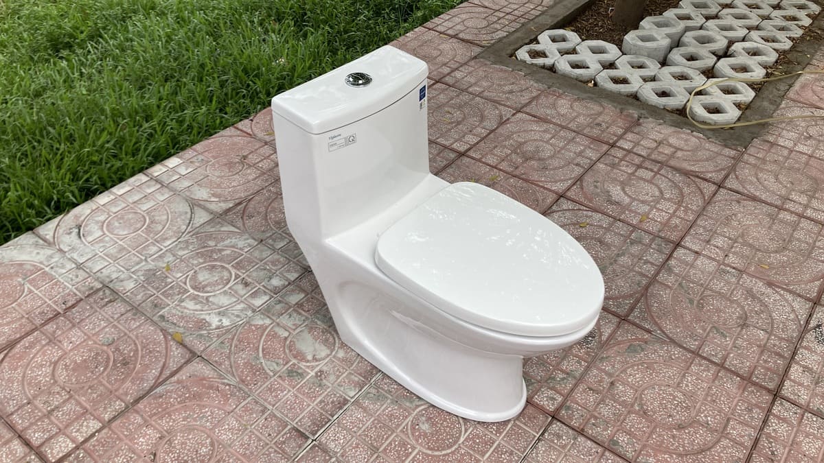 Bồn cầu 1 khối Viglacera V839 nắp êm xả xoáy (+ vòi xịt VG826) - 3