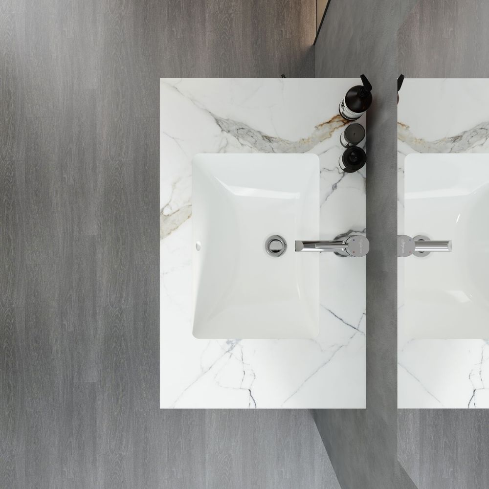 Chậu lavabo âm bàn đá 2 tầng Viglacera PHL-9S01P - 6