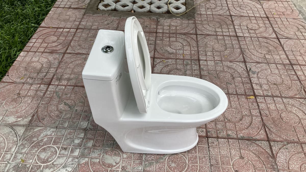 Bồn cầu 1 khối Viglacera V839 nắp êm xả xoáy (+ vòi xịt VG826) - 10